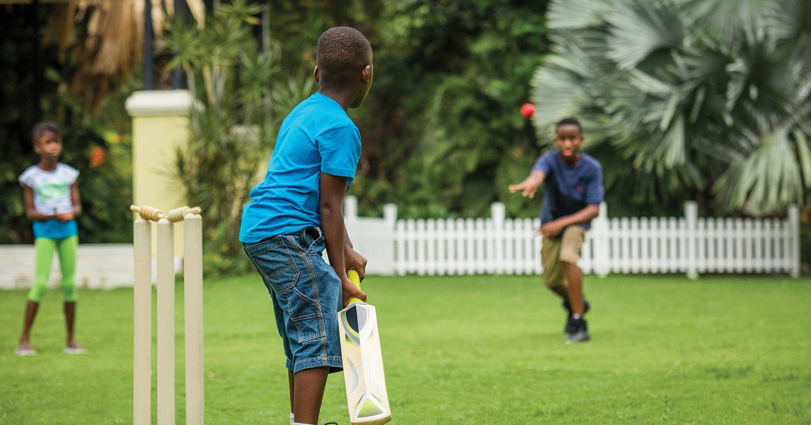 Kids Playing Cricket